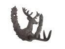 Rustic Copper Cast Iron Antler Wall Hooks 15""