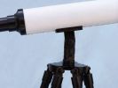 Floor Standing Oil-Rubbed Bronze-White Leather With Black Stand Harbor Master Telescope 50""