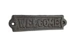 Cast Iron Welcome Sign 6""