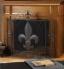 GOLD FLEUR-DE-LIS FIREPLACE SCREEN