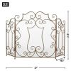 GOLD FLEUR-DE-LIS FIREPLACE SCREEN