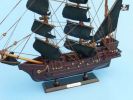 Wooden Ed Low's Rose Pink Model Pirate Ship 14""