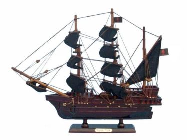 Wooden Ed Low's Rose Pink Model Pirate Ship 14"" (Options: Ed Low's Rose Pink)