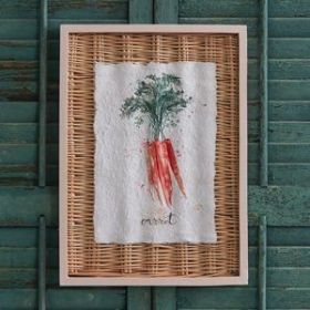 Framed Carrot Basket Art - Min of 2 (Options: Carrot)