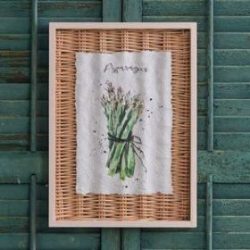 Framed Carrot Basket Art - Min of 2 (Options: Asparagus)