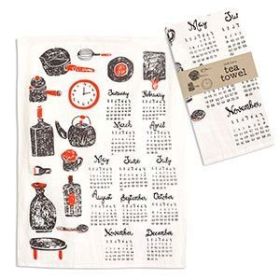 Wreath Tea Towel - Min of 4 (Option: Kitchenware Calenda)