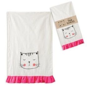 Wreath Tea Towel - Min of 4 (Option: Kitty)