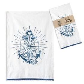 Wreath Tea Towel - Min of 4 (Option: Ocean Journey)