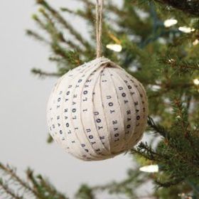 Buffalo Check Fabric Ornament (Options: I Love You)