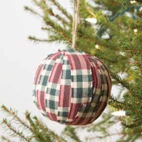 Buffalo Check Fabric Ornament (Options: Denver Plaid)
