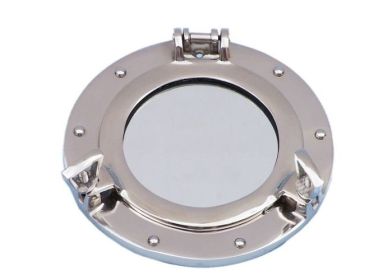 Deluxe Class Chrome Porthole Window 8"" (Options: Chrome)