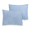 King Size Cotton 3-Piece Quilt Set in White with Quilted Damask Pattern