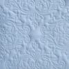 King Size Cotton 3-Piece Quilt Set in White with Quilted Damask Pattern