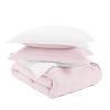 King/Cal King 3-Piece Microfiber Reversible Comforter Set Aqua Blue and Grey