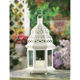 White Moroccan Style Lantern (Options: White Moroccan)