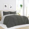 Twin/Twin XL 2-Piece Reversible Microfiber Comforter Set in Taupe Brown