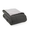 Twin/Twin XL 2-Piece Reversible Microfiber Comforter Set in Taupe Brown