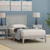 Twin Traditional Solid Oak Wooden Platform Bed Frame with Headboard in Cherry
