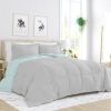 Twin/Twin XL 2-Piece Reversible Microfiber Comforter Set in Taupe Brown