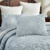 King Size 100-Percent Cotton Chenille 3-Piece Coverlet Bedspread Set in Sage