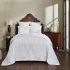 King Size 100-Percent Cotton Chenille 3-Piece Coverlet Bedspread Set in Sage