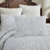 King Size 100-Percent Cotton Chenille 3-Piece Coverlet Bedspread Set in Sage