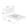 King Size Hardwood Mid Century Platform Bed Frame with Headboard in Walnut