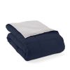 Twin/Twin XL 2-Piece Reversible Microfiber Comforter Set in Taupe Brown