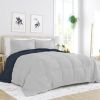 Full/Queen 3-Piece Microfiber Reversible Comforter Set in Blush Pink and White