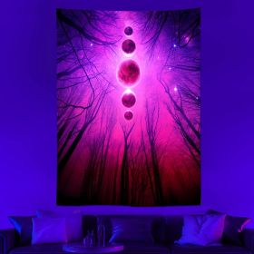 Luminous Psychedelic Tapestry Background Fabric (Option: Skull 2-150x 100cm)