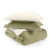 Twin/Twin XL 2-Piece Reversible Microfiber Comforter Set in Taupe Brown