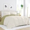 King/Cal King 3-Piece Microfiber Reversible Comforter Set Aqua Blue and Grey