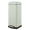 8-Gallon Retro Stainless Steel Step-On Trash Can in Grey Finish