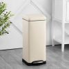 8-Gallon Retro Stainless Steel Step-On Trash Can in Grey Finish