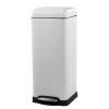 8-Gallon Retro Stainless Steel Step-On Trash Can in Grey Finish