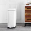 8-Gallon Retro Stainless Steel Step-On Trash Can in Grey Finish