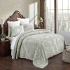 Queen size 100-Percent Cotton Chenille 3-Piece Coverlet Bedspread Set in Blue