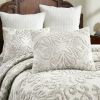 Queen size 100-Percent Cotton Chenille 3-Piece Coverlet Bedspread Set in Blue