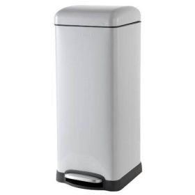 8-Gallon Retro Stainless Steel Step-On Trash Can in Grey Finish (Options: Grey Finish)
