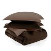 Full/Queen 3-Piece Microfiber Reversible Comforter Set in Blush Pink and White