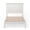 Twin Traditional Solid Oak Wooden Platform Bed Frame with Headboard in Cherry