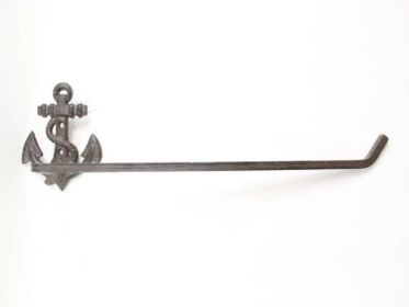 Country Rooster Paper Towel Holder (Options: Cast Iron Anchor)