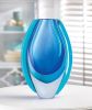 Azure Blue Art Glass Vase