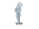 Whitewashed Cast Iron Mermaid Door Knocker 7""