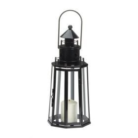 RED LIGHTHOUSE LANTERN (Color: Black)