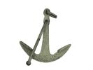 Rustic Silver Cast Iron Anchor Paperweight 5""