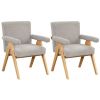 Modern Arm Chair Set of 2,Chair set with Solid Wood Frame, Altay Velvet Upholstered Accent chairs with arm pads for Living Room Bedroom Apartment, Bro