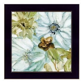 "Sea glass Garden I" By JG Studios, Ready to Hang Framed Print, Black Frame (Color: Beige)