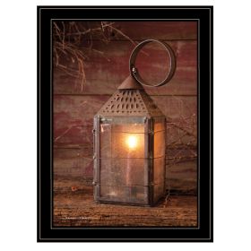 "Innkeeper's Lantern" By Irvin Hoover, Ready to Hang Framed Print, Black Frame (Color: Beige)