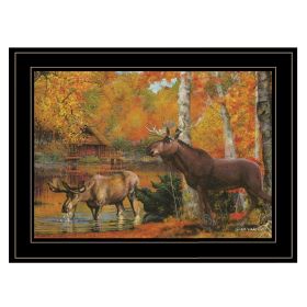 "Peaceful Retreat" By Ed Wargo, Ready to Hang Framed Print, Black Frame (Color: Beige)